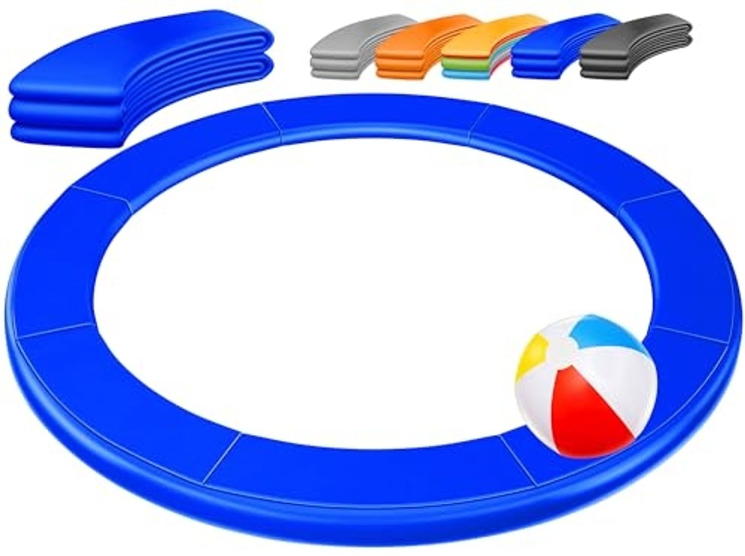 KESSER® - Trampolin Randabdeckung Ø 244 , 305 , 366 , 426 cm , 30cm breit 100% UV-beständig reißfest Federabdeckung , Grün , Blau Blau, 305 cm Bild 1