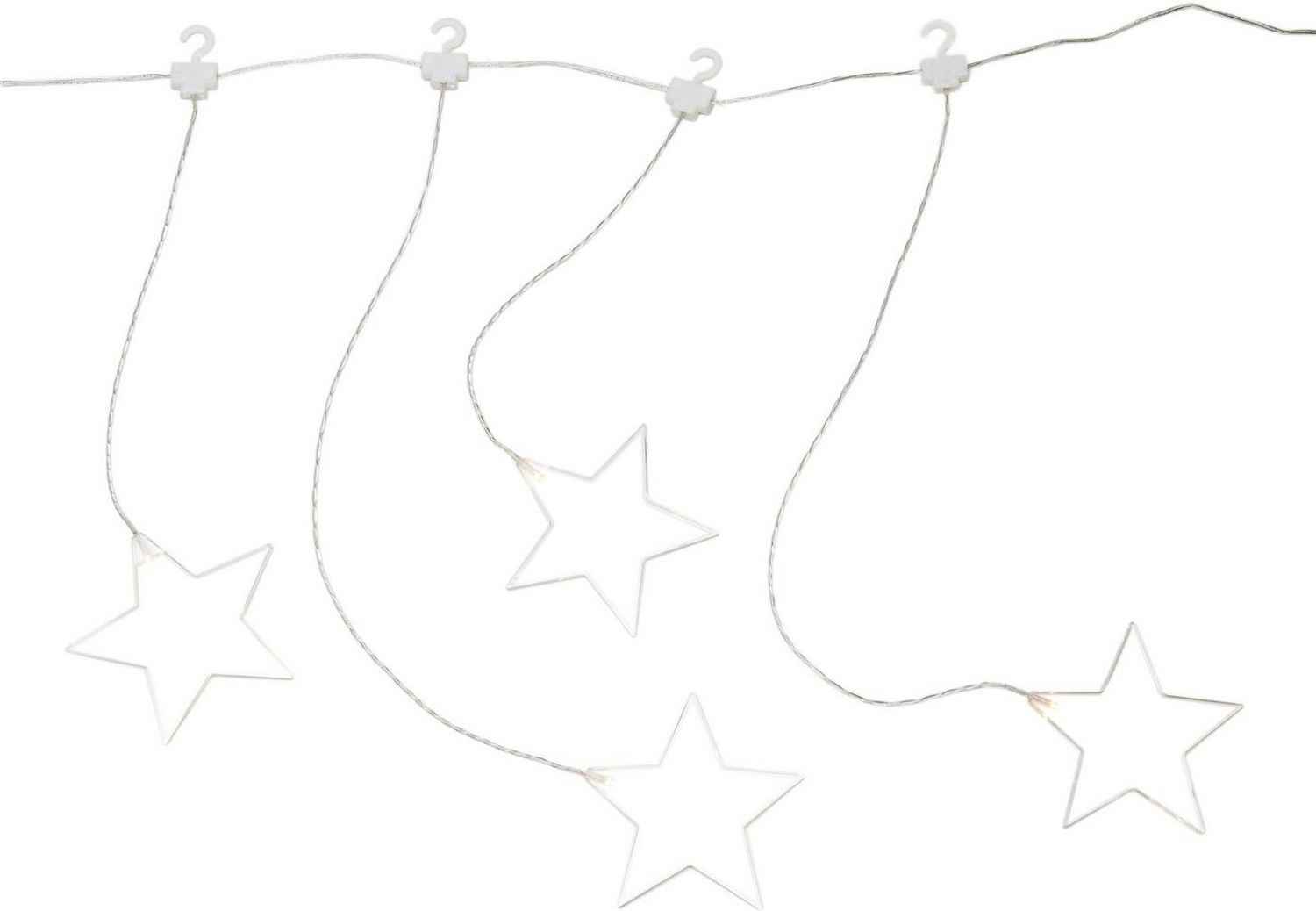 KONSTSMIDE No. 4452-103 LED Lichtervorhang 8 Plexisterne 8 warmweißen Dioden IP20 Bild 1