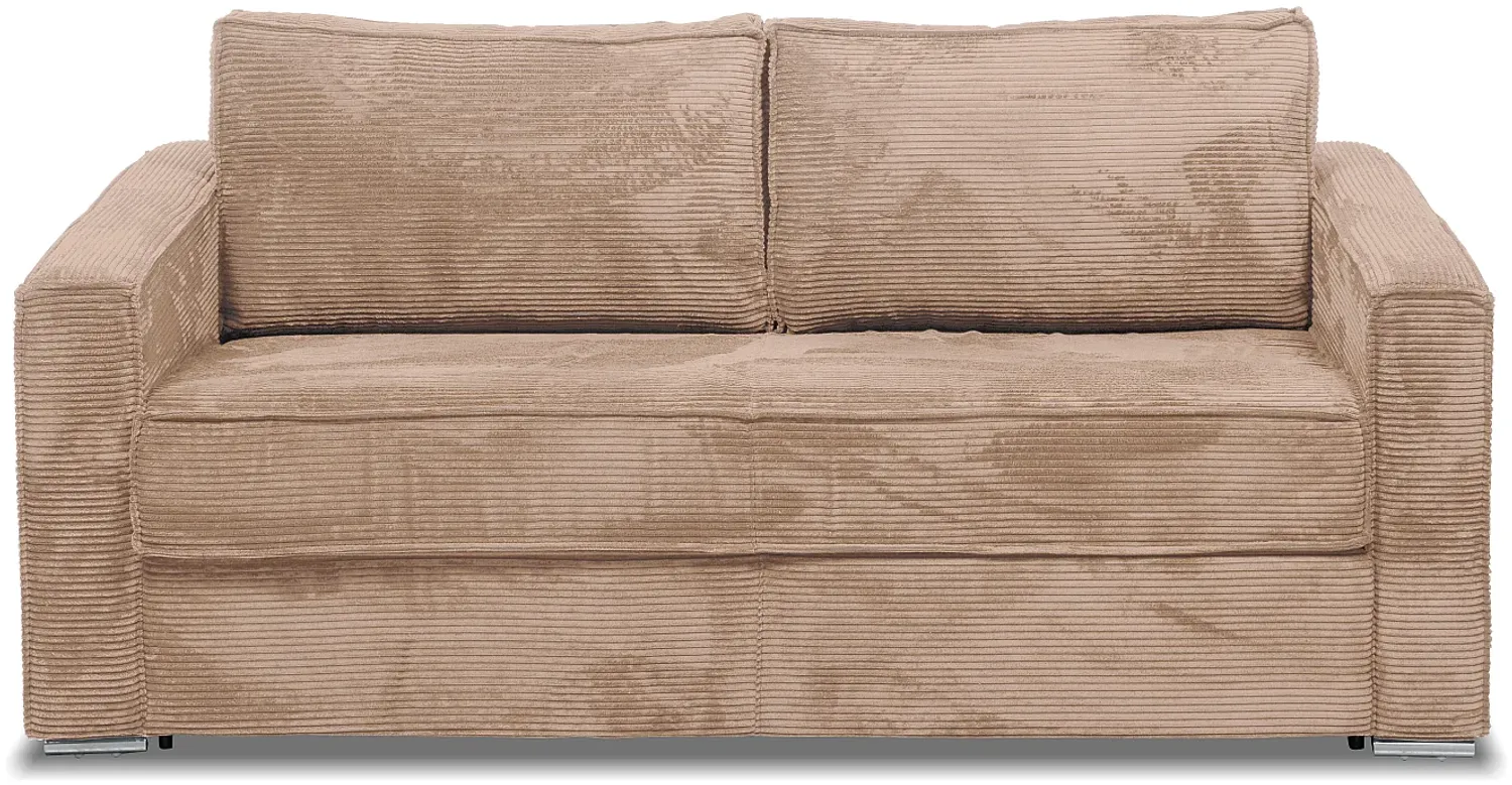 Vente-unique - LORETO Sofa SamtStoff Schokoladenbraun - B 223 cm95 cm x H 90 cm x L 195 cm Bild 1