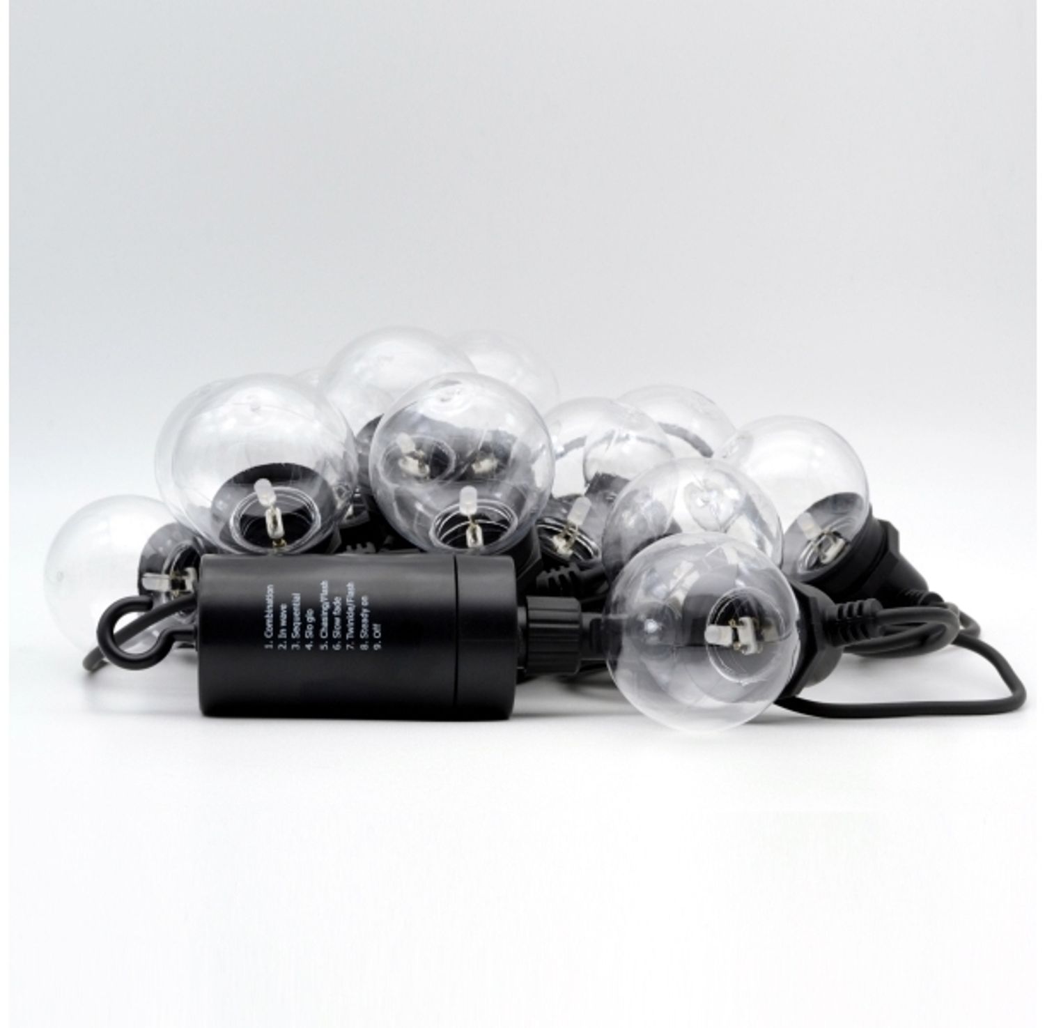 RealPower 463614 12 Lampen LED Warmweiß 2200 K Drinnen/Draußen Schwarz Bild 1