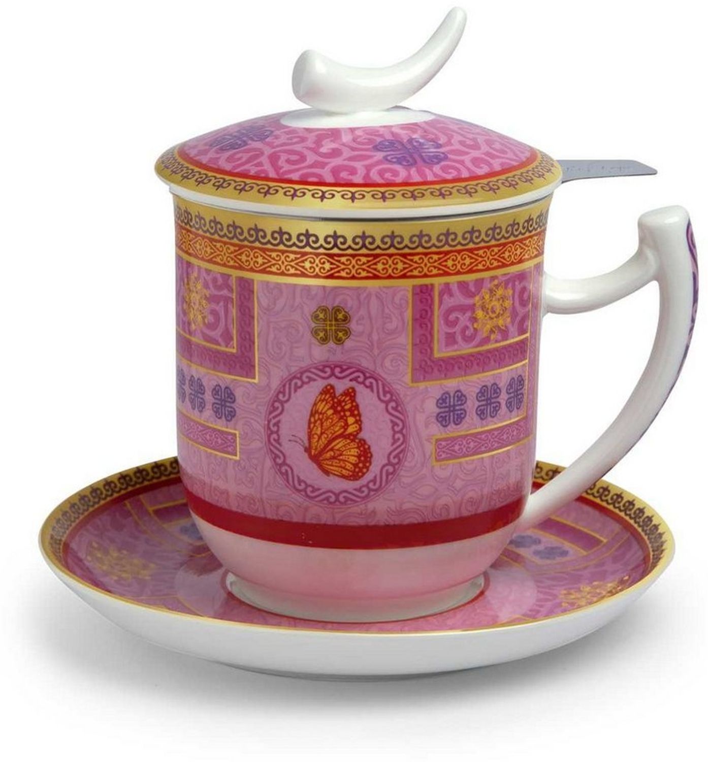 TeaLogic Tasse Tilly Teetasse mit Untertasse, Sieb und Deckel Fine Bone China 0,35 L, 1-tlg. Bild 1
