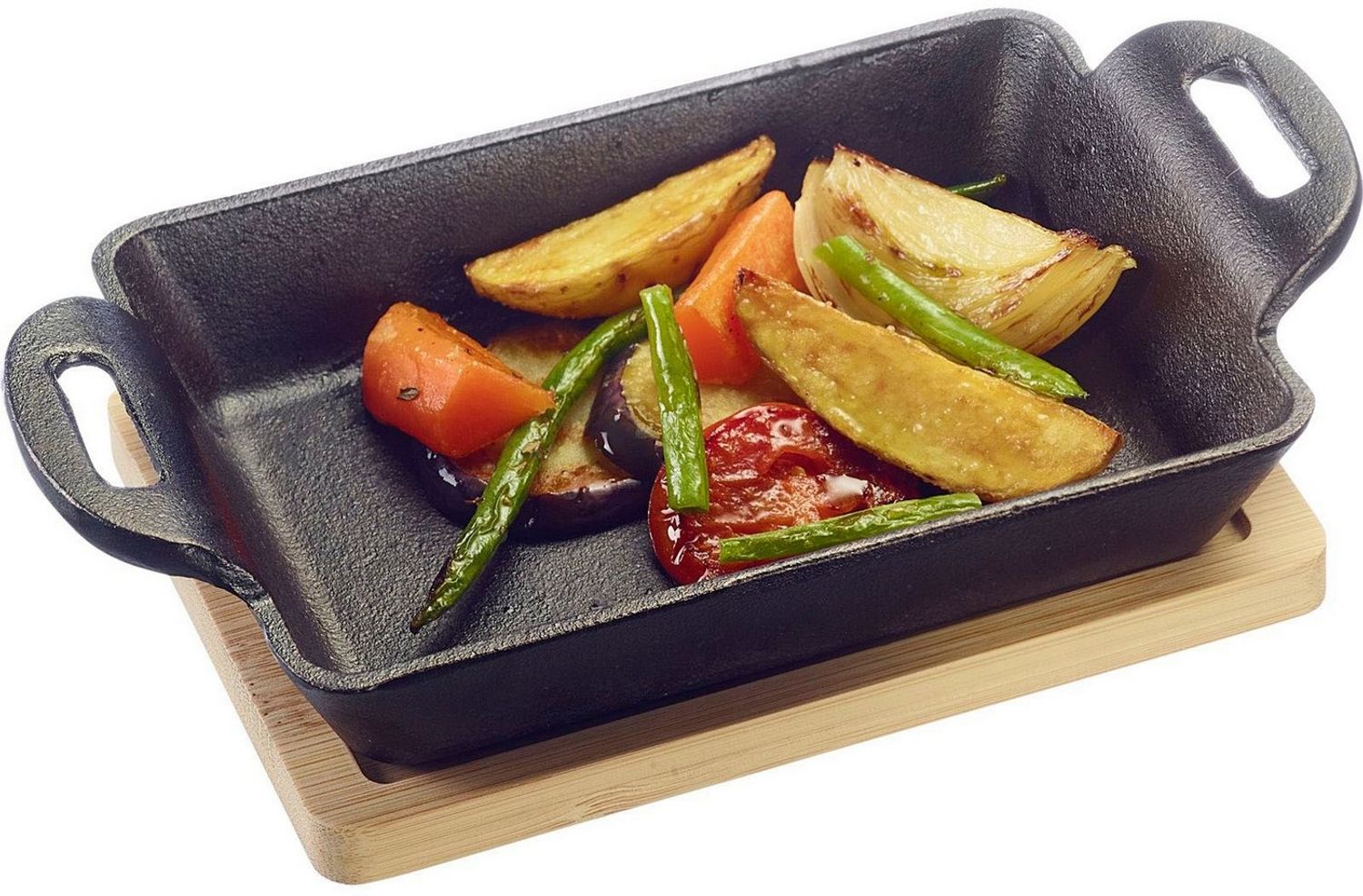 WESTMARK Grillpfanne Tapas + Friends, Gusseisen, 300 ml, inkl. Bambus-Untersetzer Bild 1