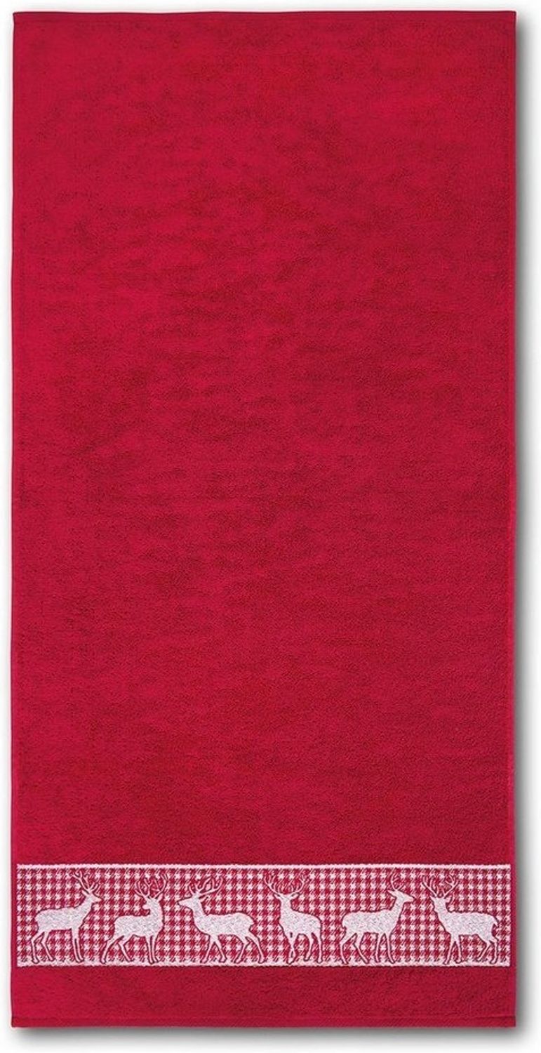 Dyckhoff Gästehandtuch Dyckhoff Gästetuch 'Hirschparade' 30 x 50 cm Bild 1