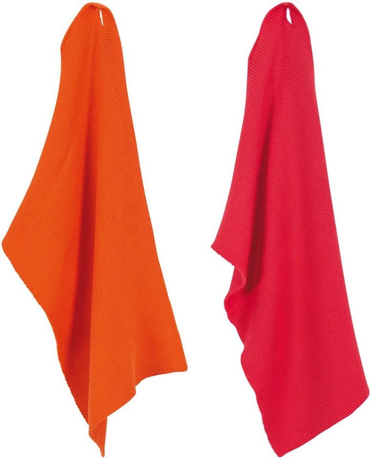 PAD Geschirrtuch MONTE, (Set, 2-tlg), Wischtuch, 100% Baumwolle, 30x45 cm, Uni Farben, Strickoptik Bild 1