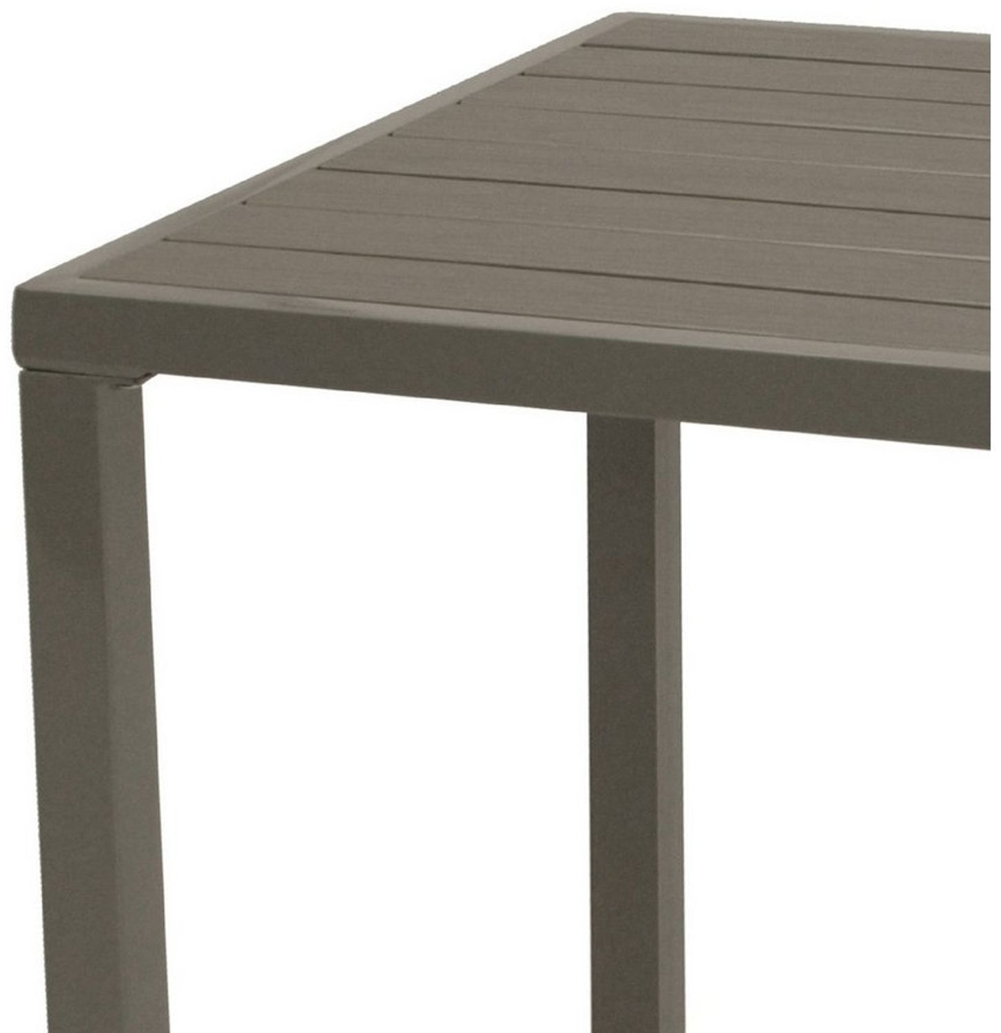 TPFGarden Gartentisch CORBY (Bistrotisch mit Gestell aus Stahl - silbergrau, Outdoor Tisch mit Tischplatte aus Kunstholz grau), Outdoor Esstisch - Terrassentisch - Maße (BxHxT): 60 x 73 x 60 cm Bild 1