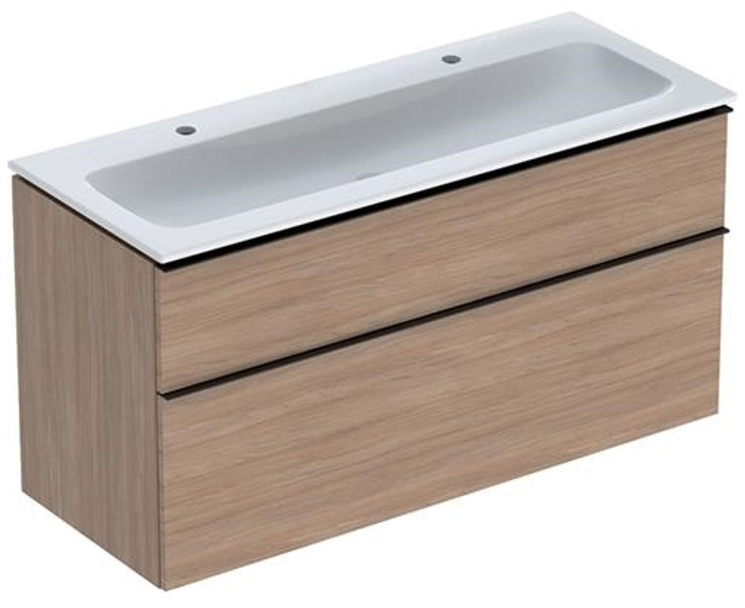 Möbelset iCon schmal 2 Schubladen 120x63 Eiche Bild 1