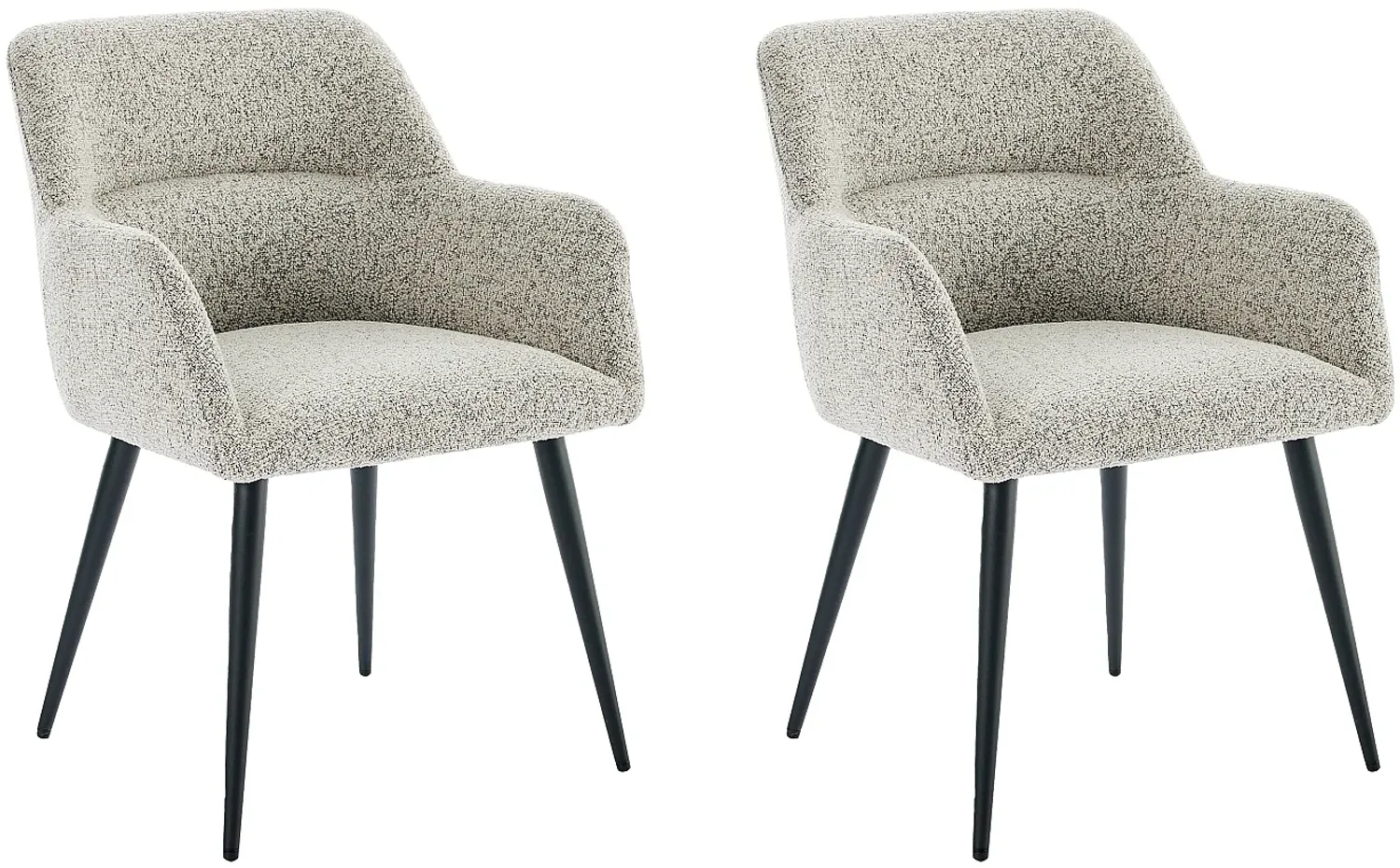 Vente-unique - HEKA Stuhl Stoff Beige - B 61 cm x H 78 cm x L 59,5 cm Bild 1