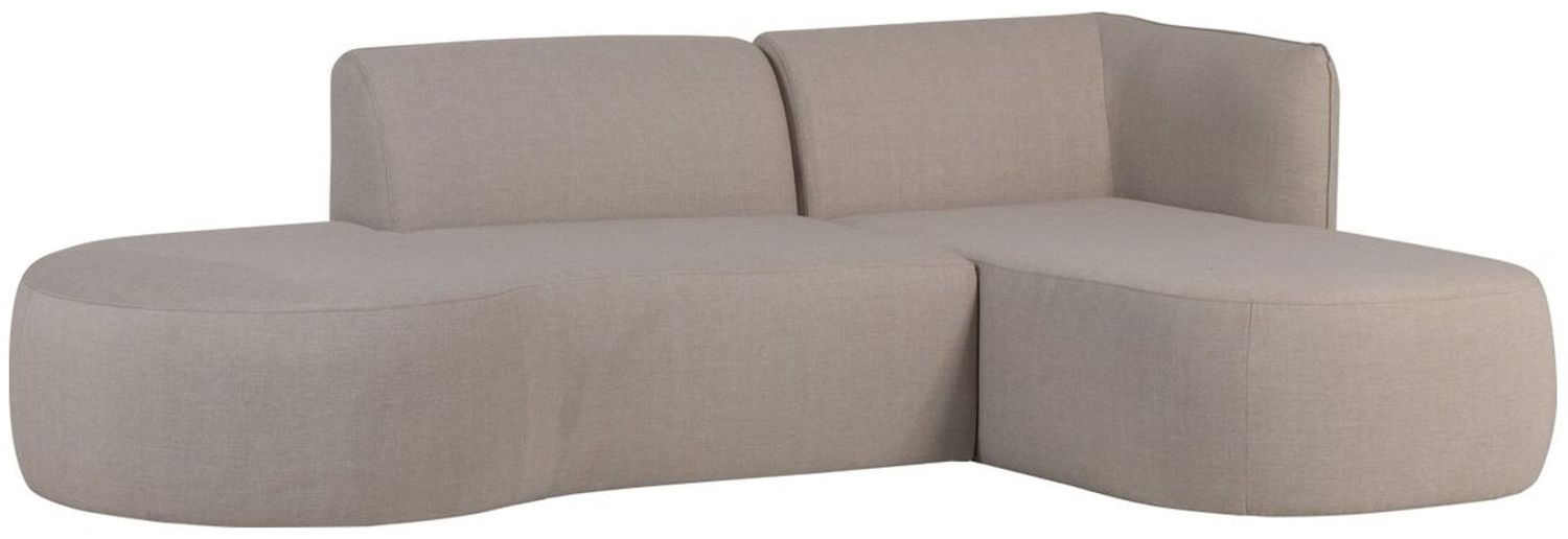 Gartenecksofa Chaiselongue Chios - Polyolefin-Stoff Beige, Rechts Bild 1
