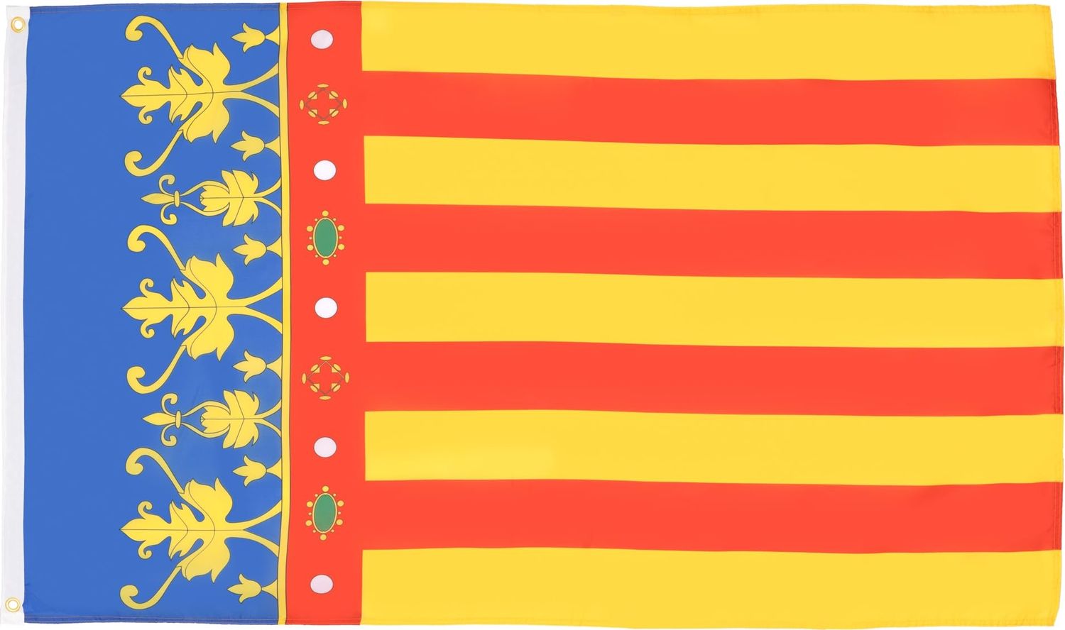 AZ FLAG - Flagge Valencia - 150x90 cm - Valencianische Gemeinschaft Fahne 100% Polyester mit Messing-Ösen - 110g Bild 1