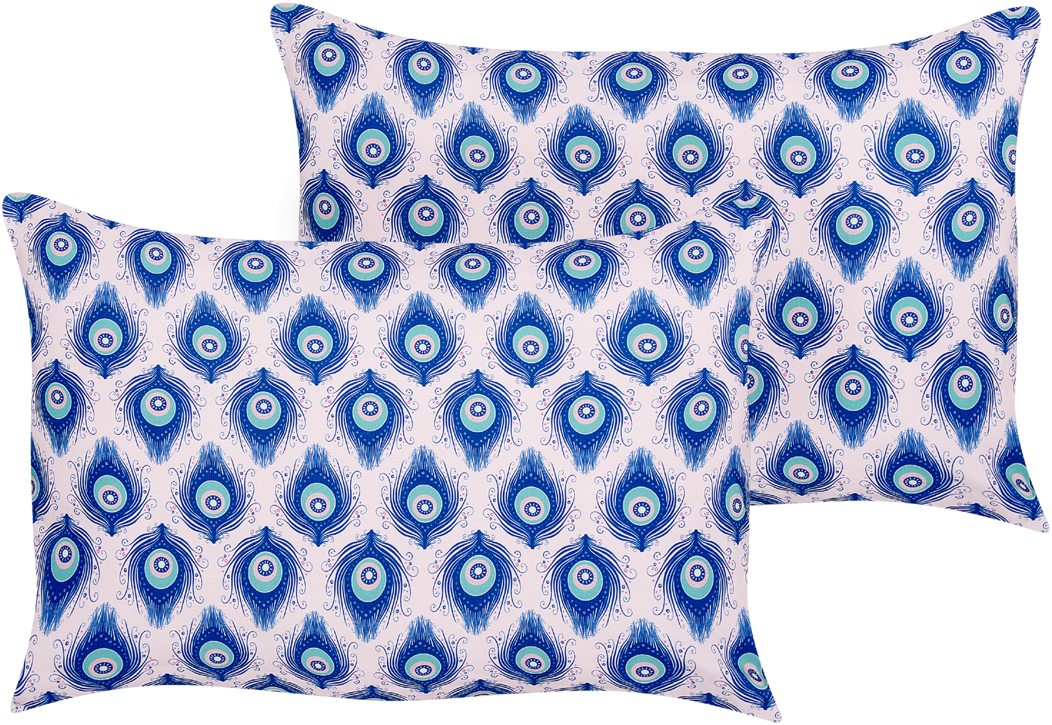 Gartenkissen 2er Set Tiermuster CERIANA 40 x 60 cm Blau Bild 1