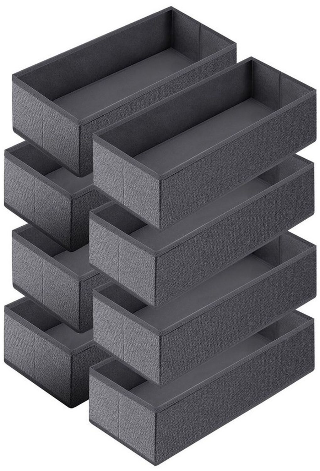 Sekey Aufbewahrungsbox Aufbewahrungsbox Set aus Vliesstoff – faltbarer, 8 St Schubladen Organizer für Schrank und Kleiderschrank 19×40×11 cm Bild 1