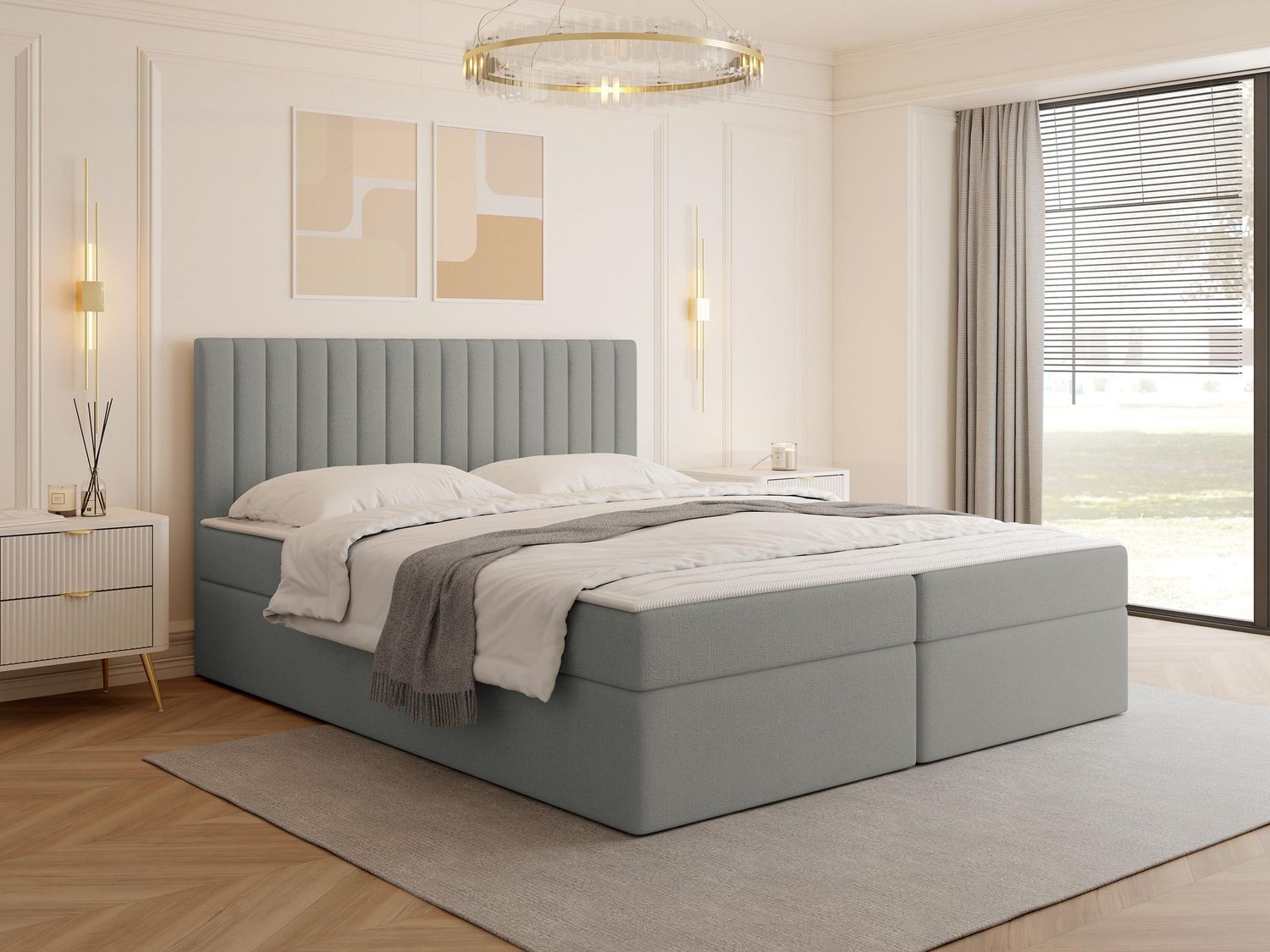 Boxspringbett Tirulo (Farbe: Polo 894, Größe: 140 x 200) Bild 1