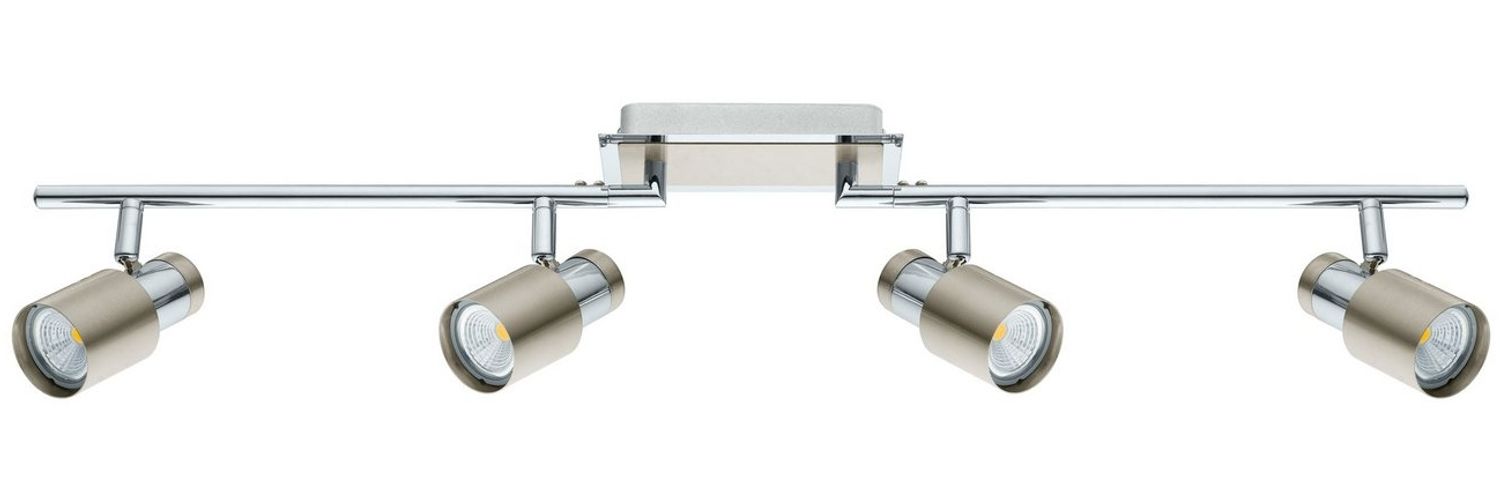 Eglo 32957 Spotleuchte DAVIDA-SD GU10 4x5W Stahl chrom, nickel-matt L:78cm B:7cm 3-Stufen dimmbar Bild 1
