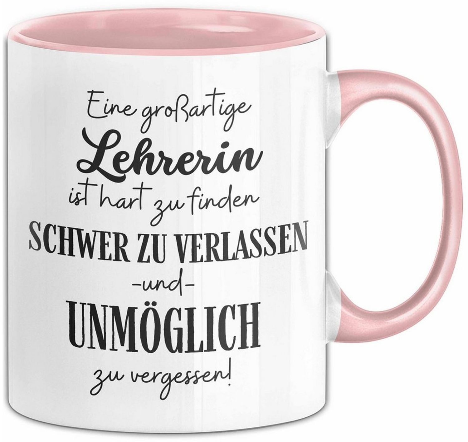 Trendation Tasse Lehrerin Abschied Geschenk Tasse Abschiedsgeschenk für Lehrerin Hart Z Bild 1