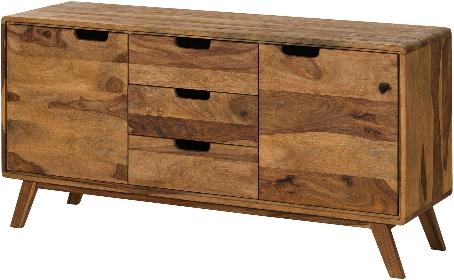 Sideboard Sheesham 134x40x65 natur sandgestrahlt lackiert MALMÖ 2 #207 Bild 1