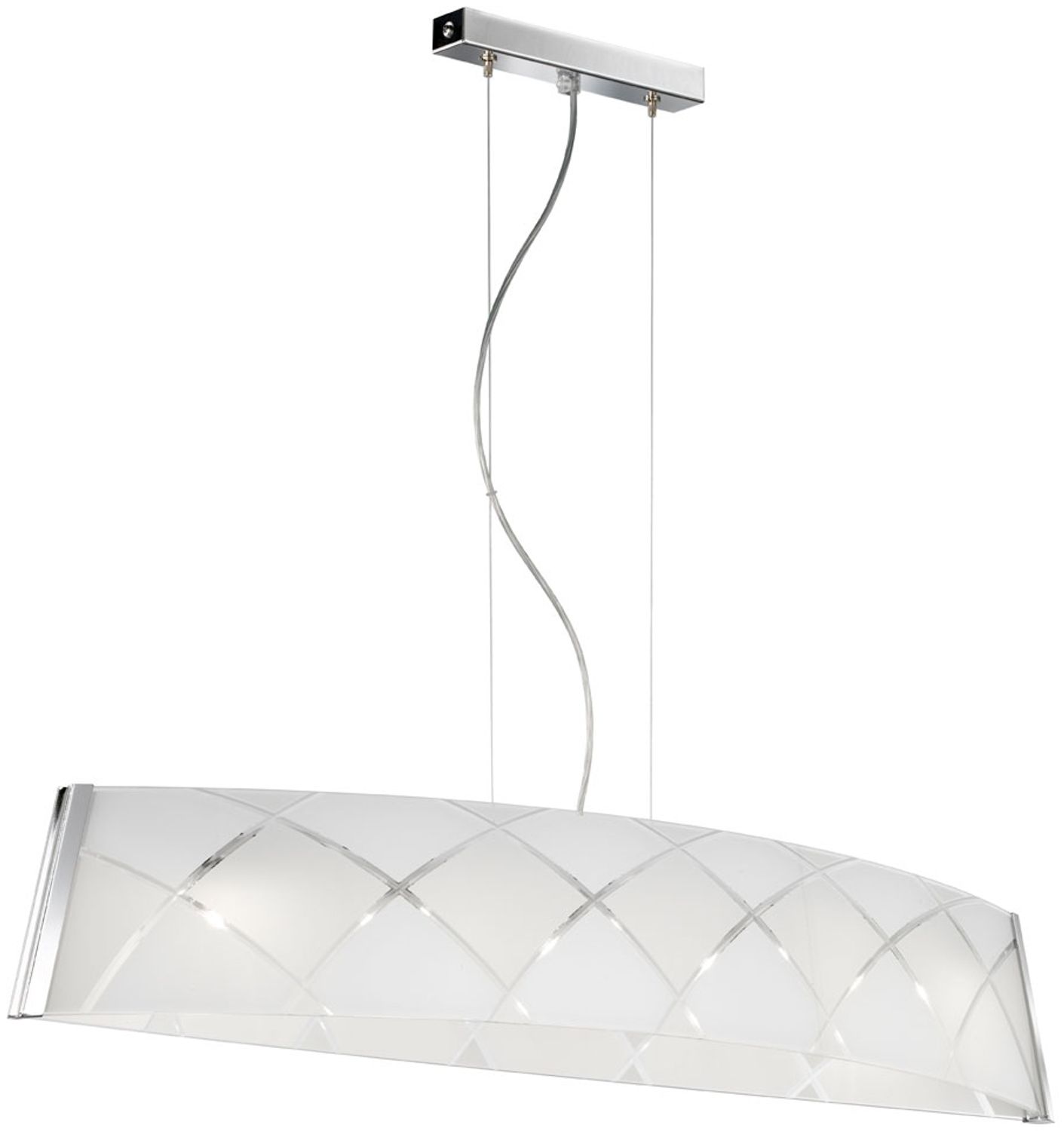 Design Deckenleuchte mit gemustertem Glas Bild 1