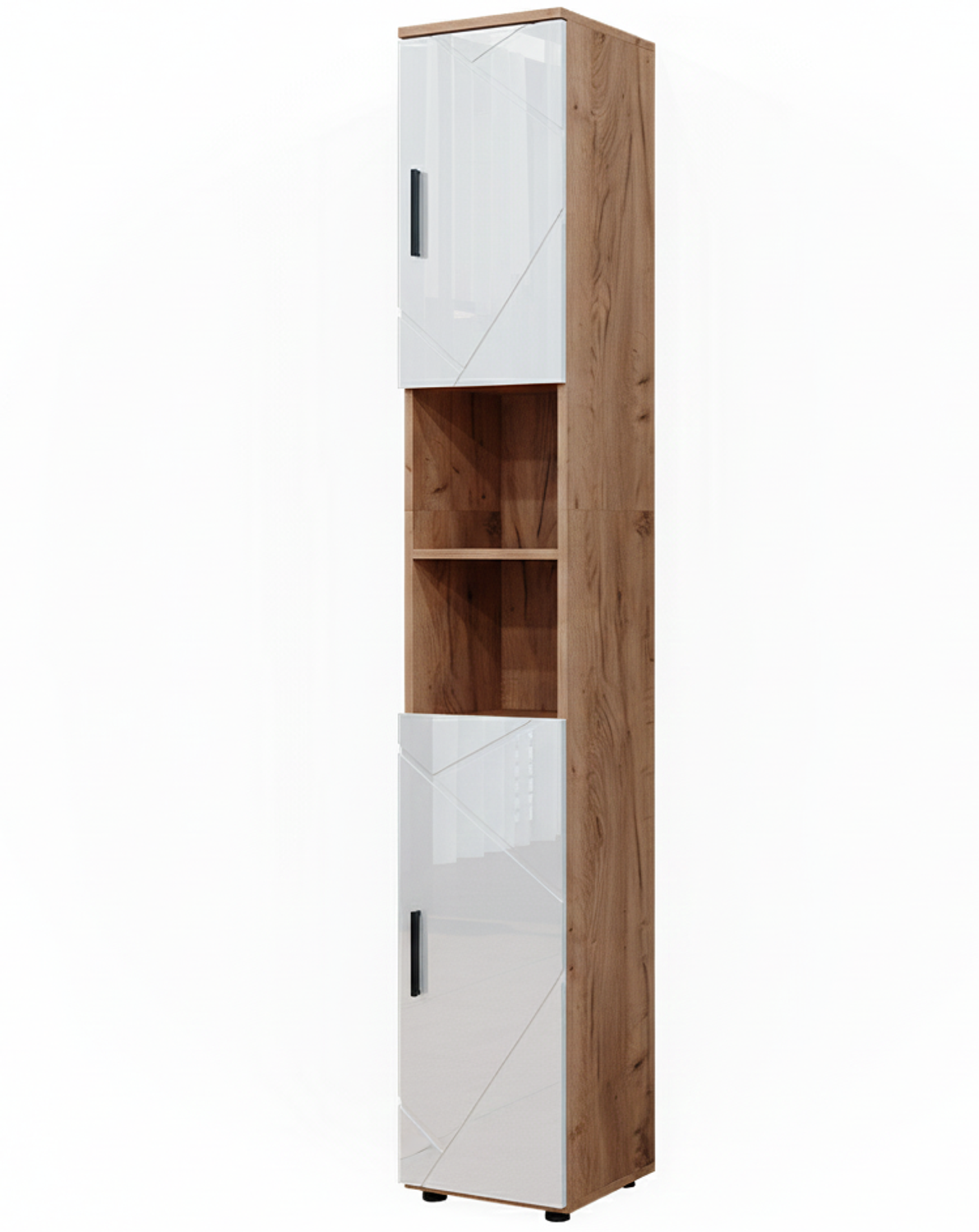 Vicco 'Irma' Badschrank mit 2 Türen und 6 Fächer, Holz, 192 x 30 x 30 cm, Eiche Bild 1
