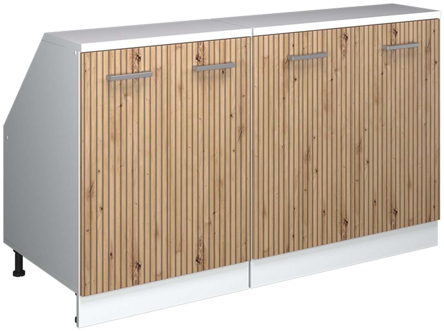 Dachschrägenschrank-Set Rion Artisan-Eiche 140 cm 2er Set Schrankkorpuss 60 cm Tiefe Vicco Bild 1