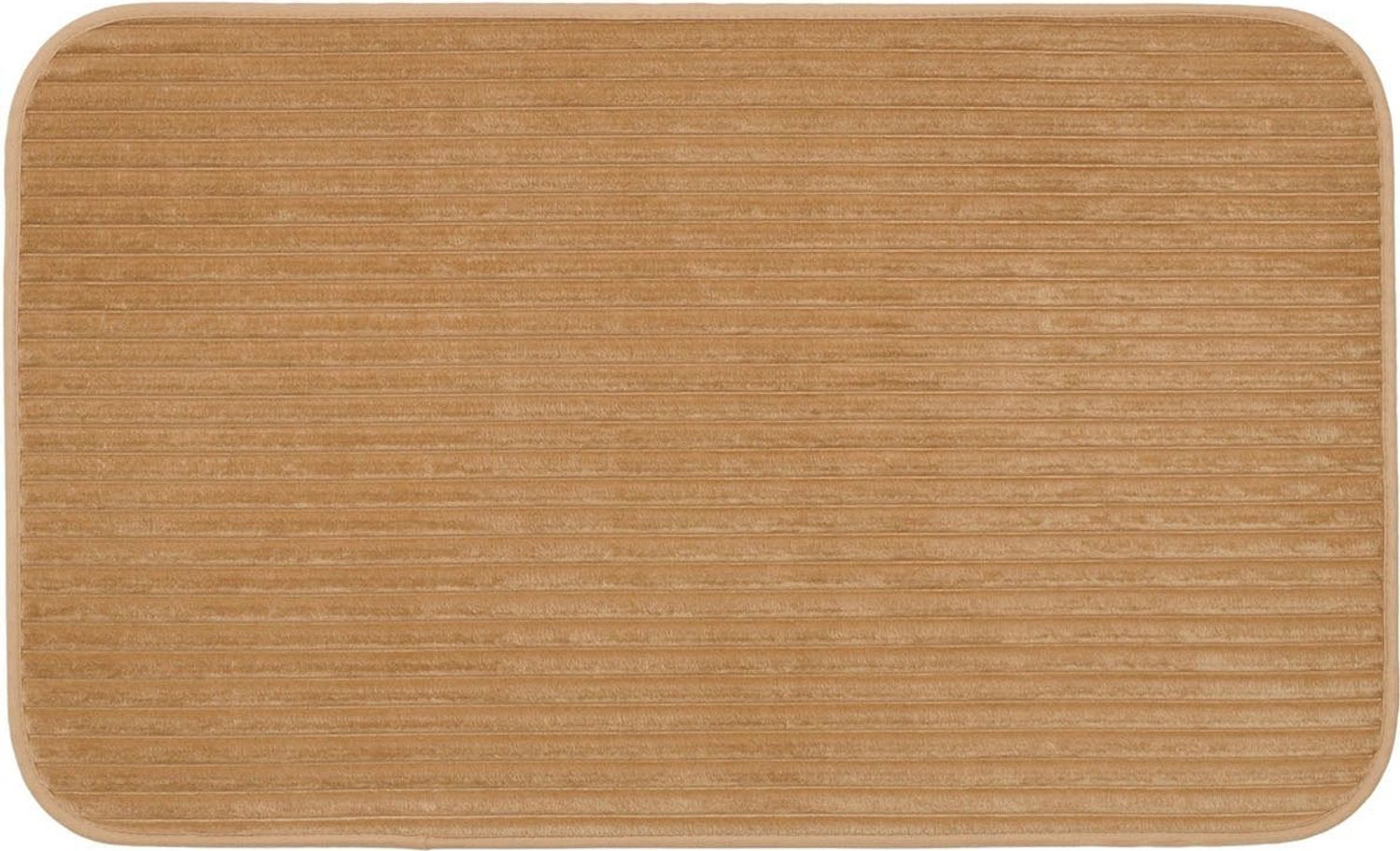 Gözze Badematte Berlin, Höhe 7 mm, rutschhemmend beschichtet, fußbodenheizungsgeeignet, Polyester, rechteckig, Badteppich, Uni Farben, Cord Optik, waschbar Bild 1