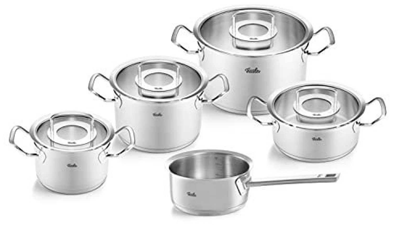 Fissler original-profi collection Topf-Set 5-tlg. mit Glasdeckel Edelstahl Bild 1