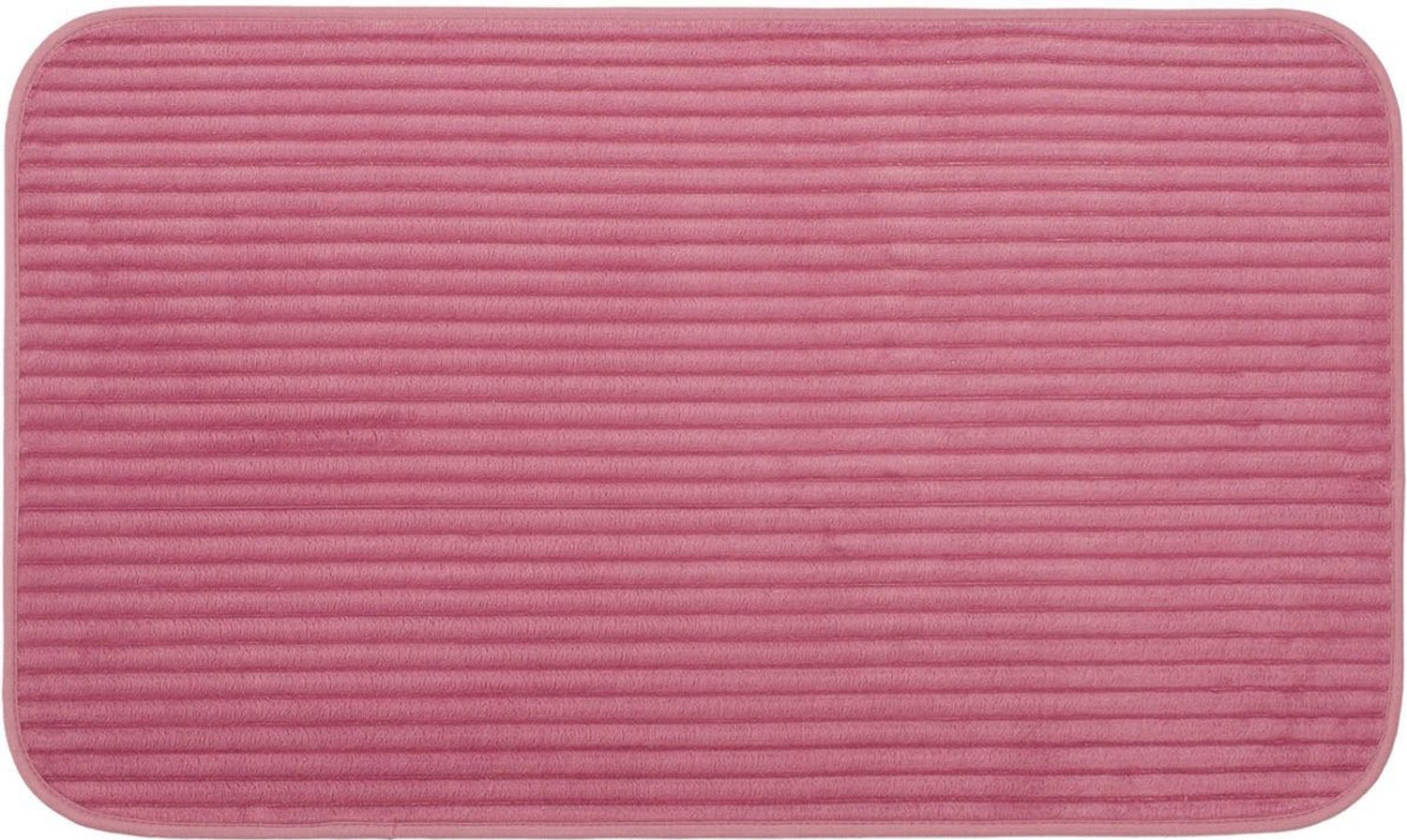 Gözze Badematte Berlin, Höhe 7 mm, rutschhemmend beschichtet, fußbodenheizungsgeeignet, Polyester, rechteckig, Badteppich, Uni Farben, Cord Optik, waschbar Bild 1
