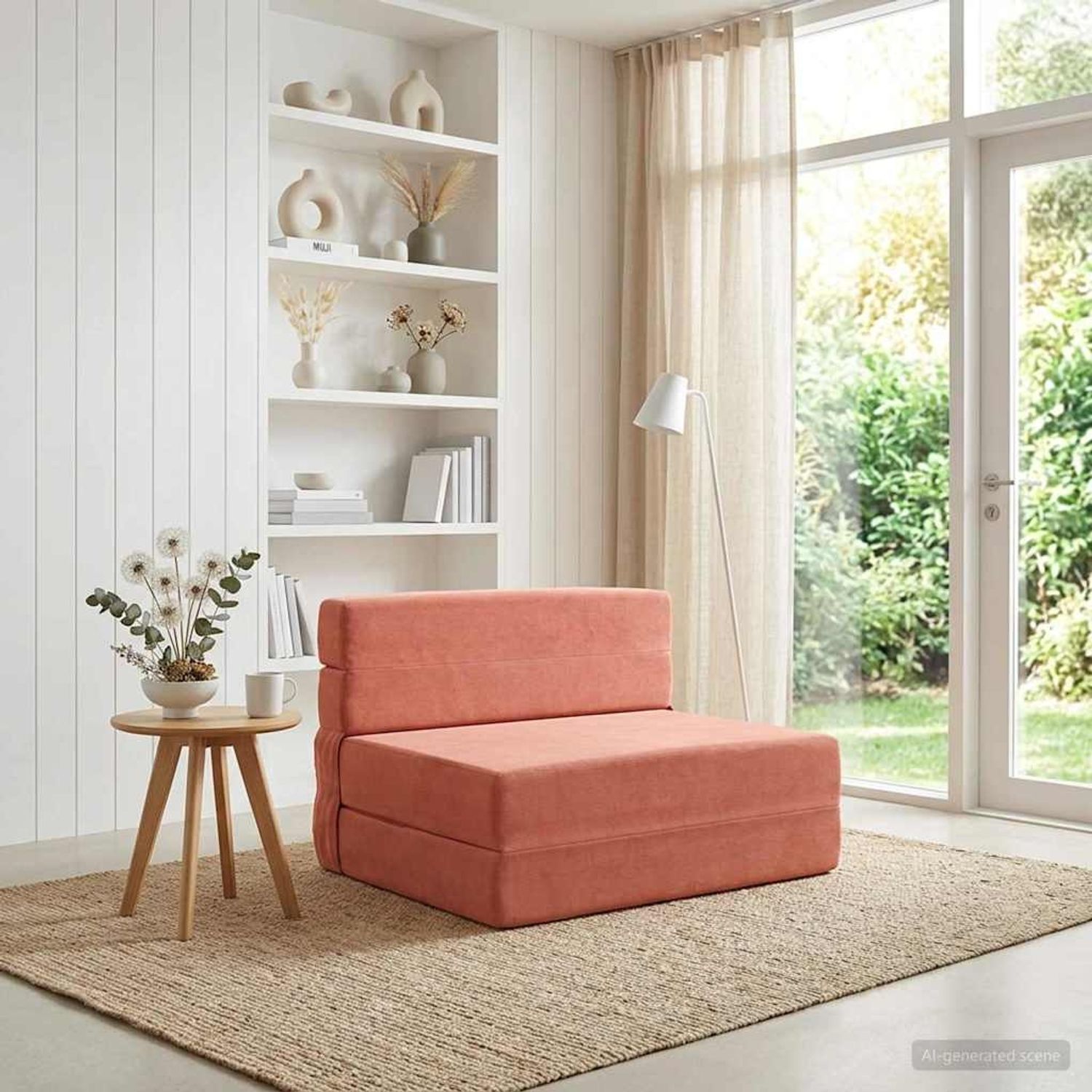 vidaXL Klappsofa Bett Rot-Orange 70 x 72 x 60 cm Stoff 900084 Bild 1