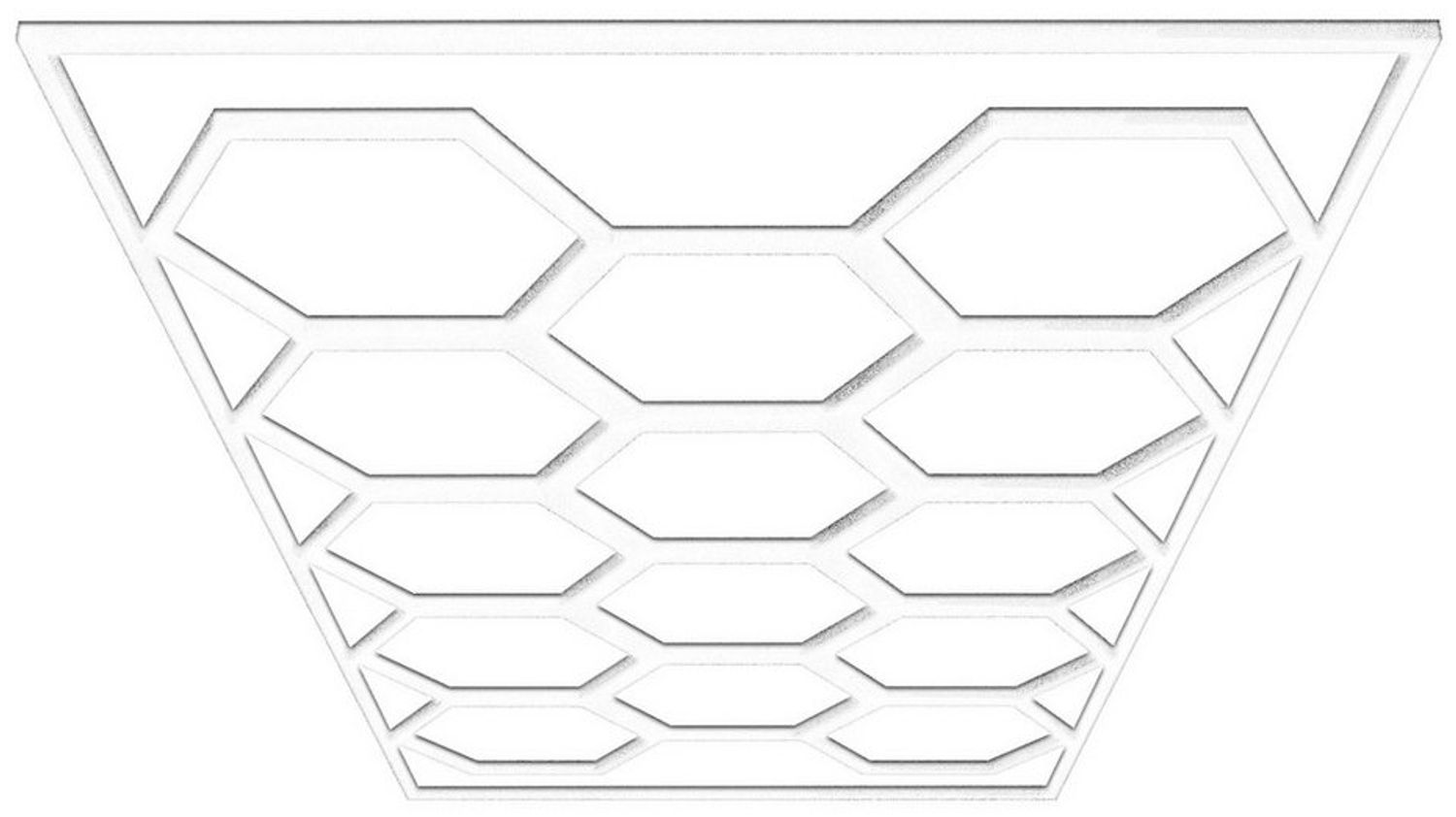 Barberpub Hexagon LED Garage Light, 68970LM 6500K Hexagon LED Beleuchtung für Werkstatt, Friseursalon, 14 Grid, LP003/nicht dimmbar, Aluminiumrahmen Bild 1