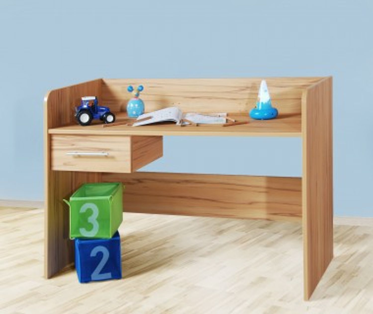 Höhenverstellbarer Jugendschreibtisch kernbuche Bild 1