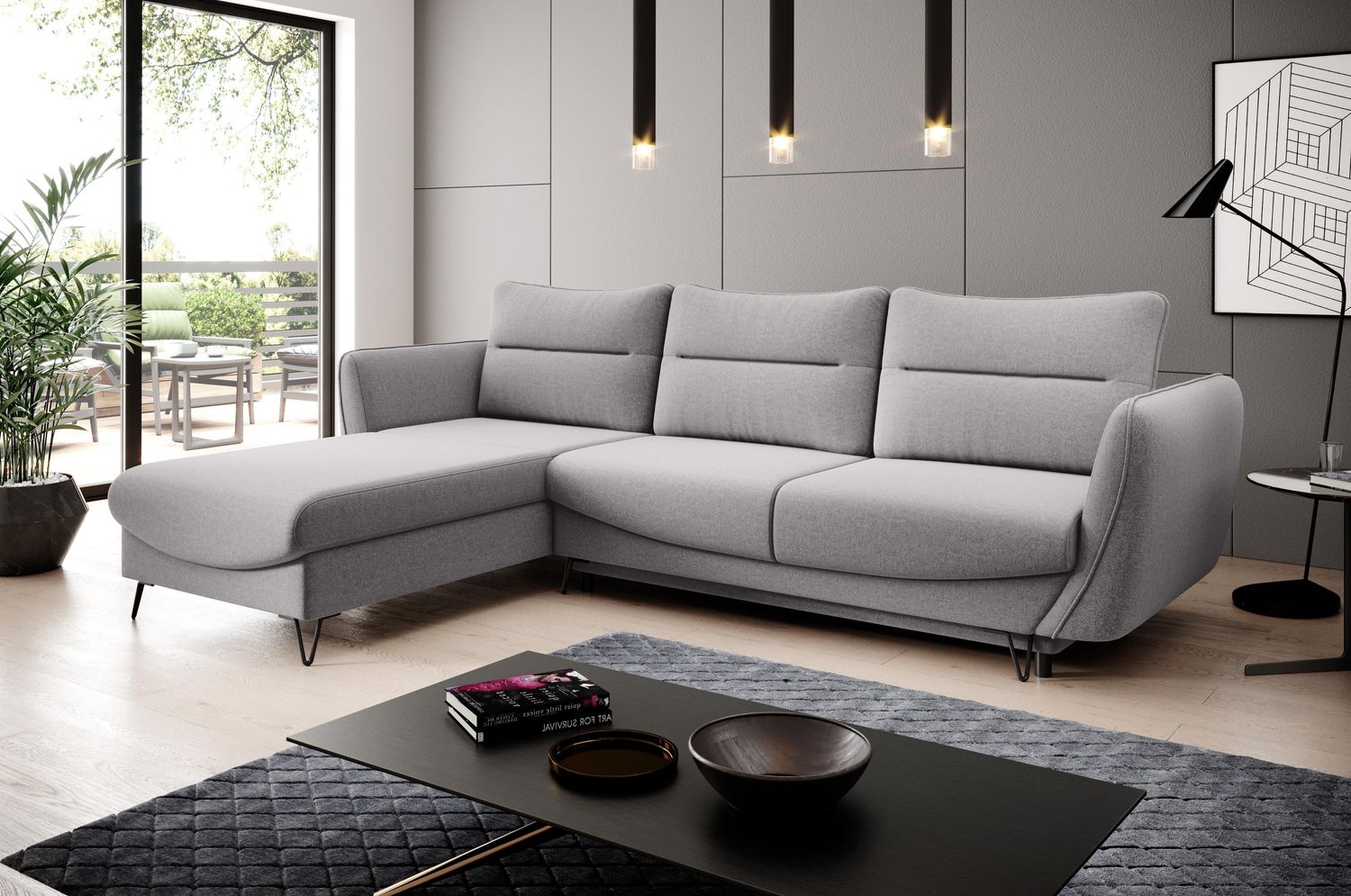 Wohnideebilder Silva Grau Couchgarnitur CO-SIL-LT-04GO Bild 1
