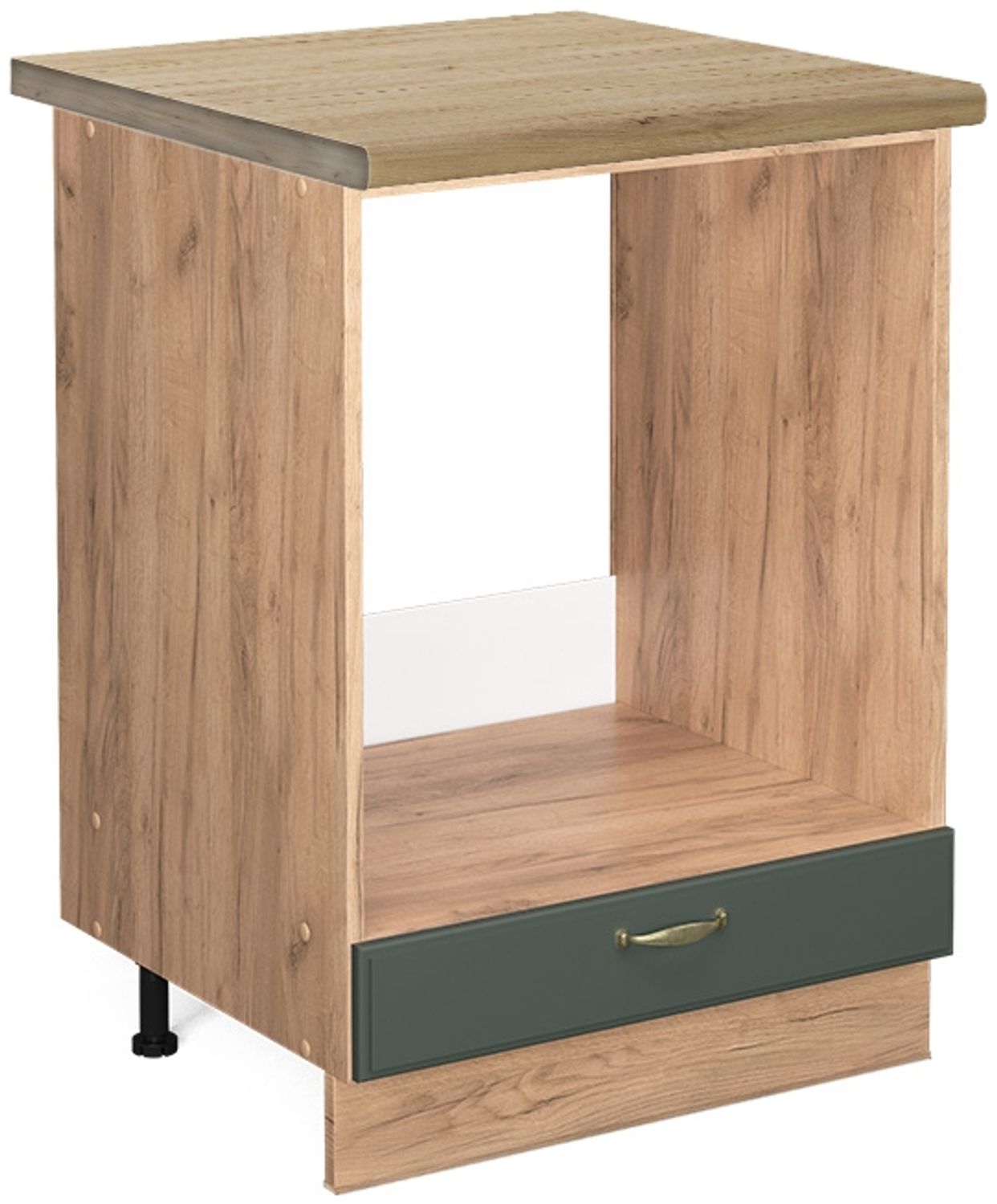 Herdumbauschrank Fame-Line Grün-Gold Landhaus 60 cm , AP Eiche Vicco Bild 1