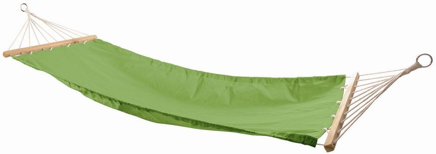 Hängematte Fashion Grün 0,7x2 m Stabhängematte bis 90 kg Tuchhängematte Hängeliege Baumwolle Bild 1