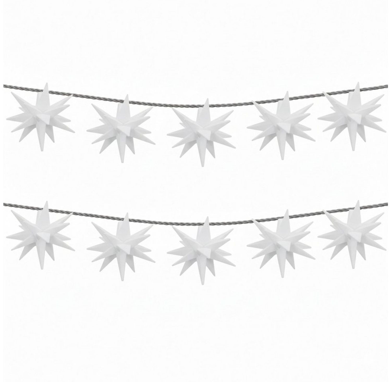 my home LED-Lichterkette Elvya, 10-flammig, 3D 10er Sternenlichterkette, Sterne, Lichterkette, 4,5 m beleuchtet Bild 1