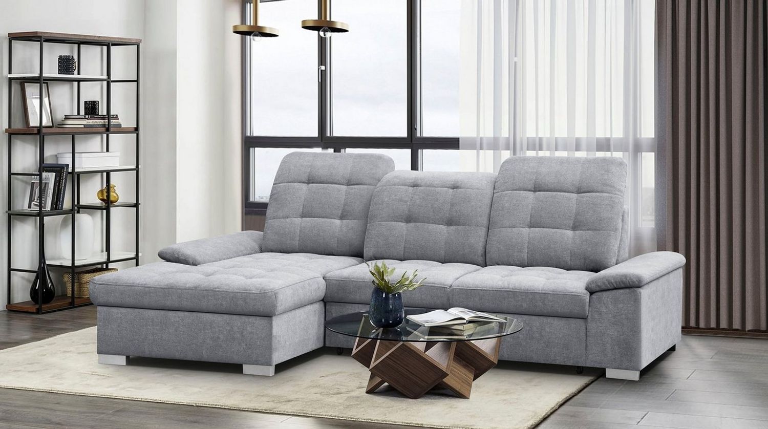 WERK2 Ecksofa Carmen L-Form, Sofa, Eckcouch mit Schlaffunktion, Bettkasten, Sitztiefenverstellung Bild 1