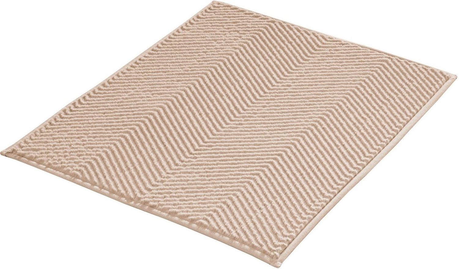 Kleine Wolke Badteppich Zigzag, 50x60 cm, Sandbeige Bild 1