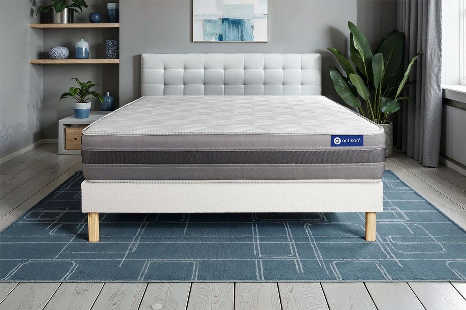 Actiflex relax Matratze 120x190 cm + Bettgestell mit Lattenrost, Härtegrad 3, Taschenfederkern und Memory-Schaum, Höhe : 24 Bild 1