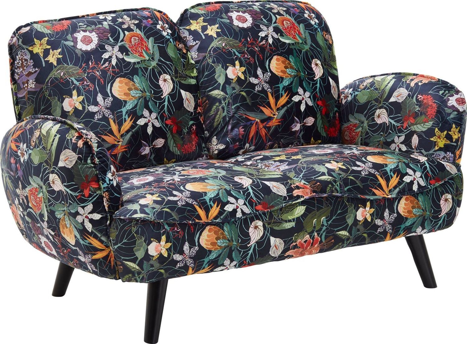 Atlantic Home Collection BEN, 2-Sitzer, Samt, Blumenmuster Bild 1