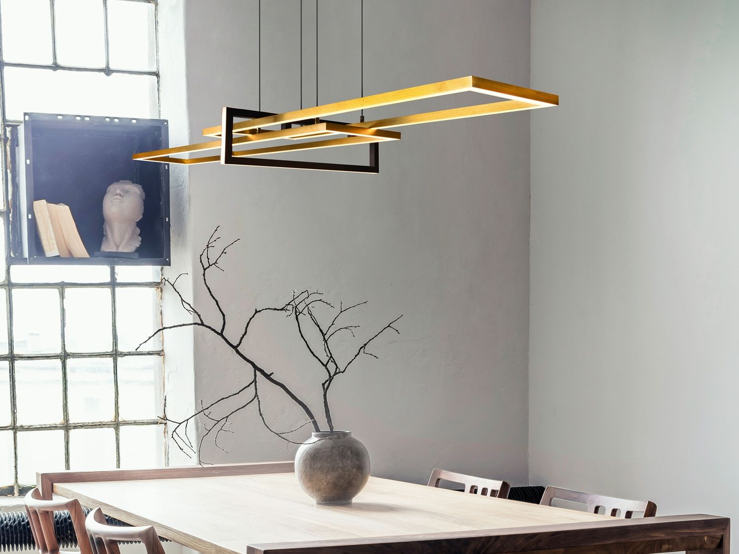 LED Hängeleuchte, messing, Switch Dimmer, 110 cm Bild 1