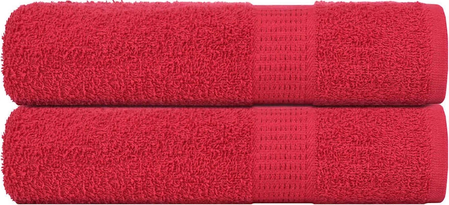 vidaXL Duschtücher FROGN 2 Stk. Rot 70x140 cm 360 g/m² 136929 Bild 1