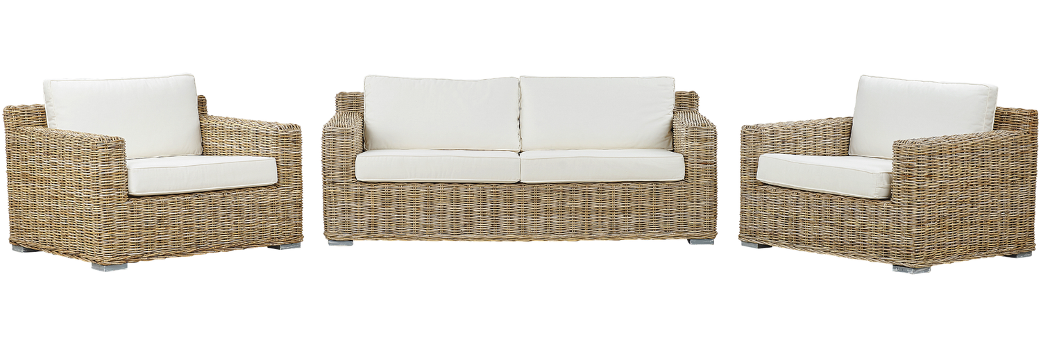 Beliani 'ARDEA' Garten Lounge, Rattan Hellbraun Bild 1