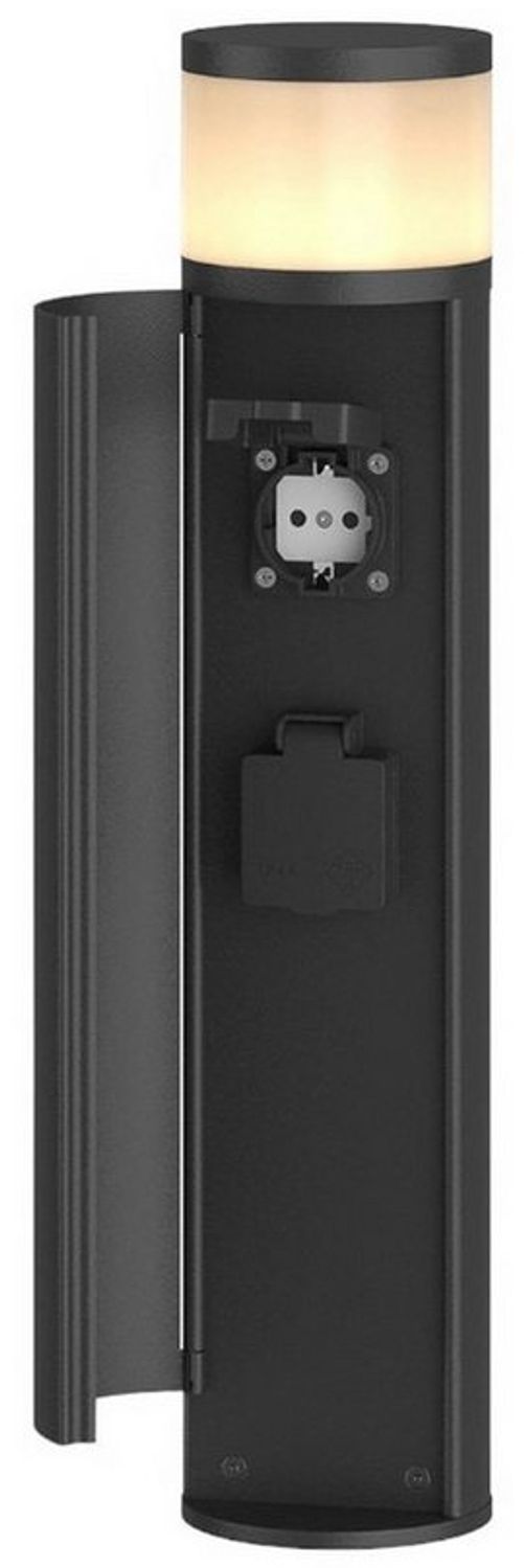 Lucande Außen-Stehlampe Corban, Metall, Schwarz IP44, 1x5 W LED Bild 1