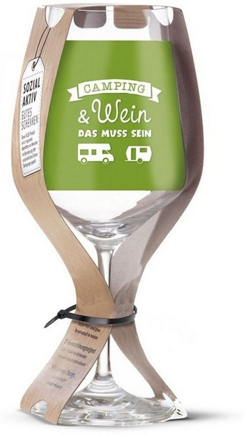 GILDE Rotweinglas Glas 'Camping & Wein' 500ml, Glas Bild 1