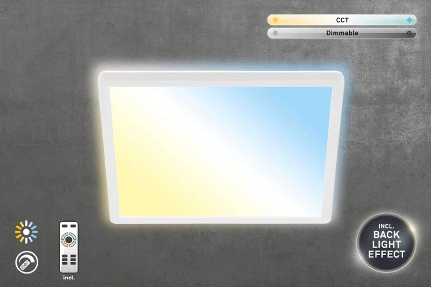 LED-Deckenleuchte, SLIM, LED/230V, 2700 - 6500K 18W, 2. 400 lm B 293, L 293, Ausl. 29 Bild 1