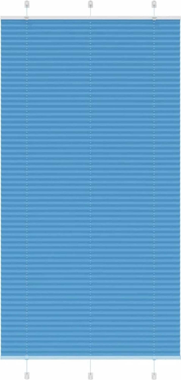 vidaXL Plissee Blau 105x200 cm Stoffbreite 104,4 cm Polyester 4015212 Bild 1