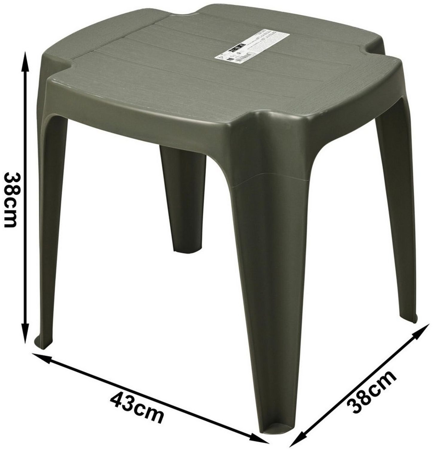 Progarden Sitzhocker Gartenhocker Fußhocker Knie 43x38x38 cm Grün (1 St), Dunkelgrün, Vierbeiner, 43x38x38cm, Standsicher, Hocker Bild 1
