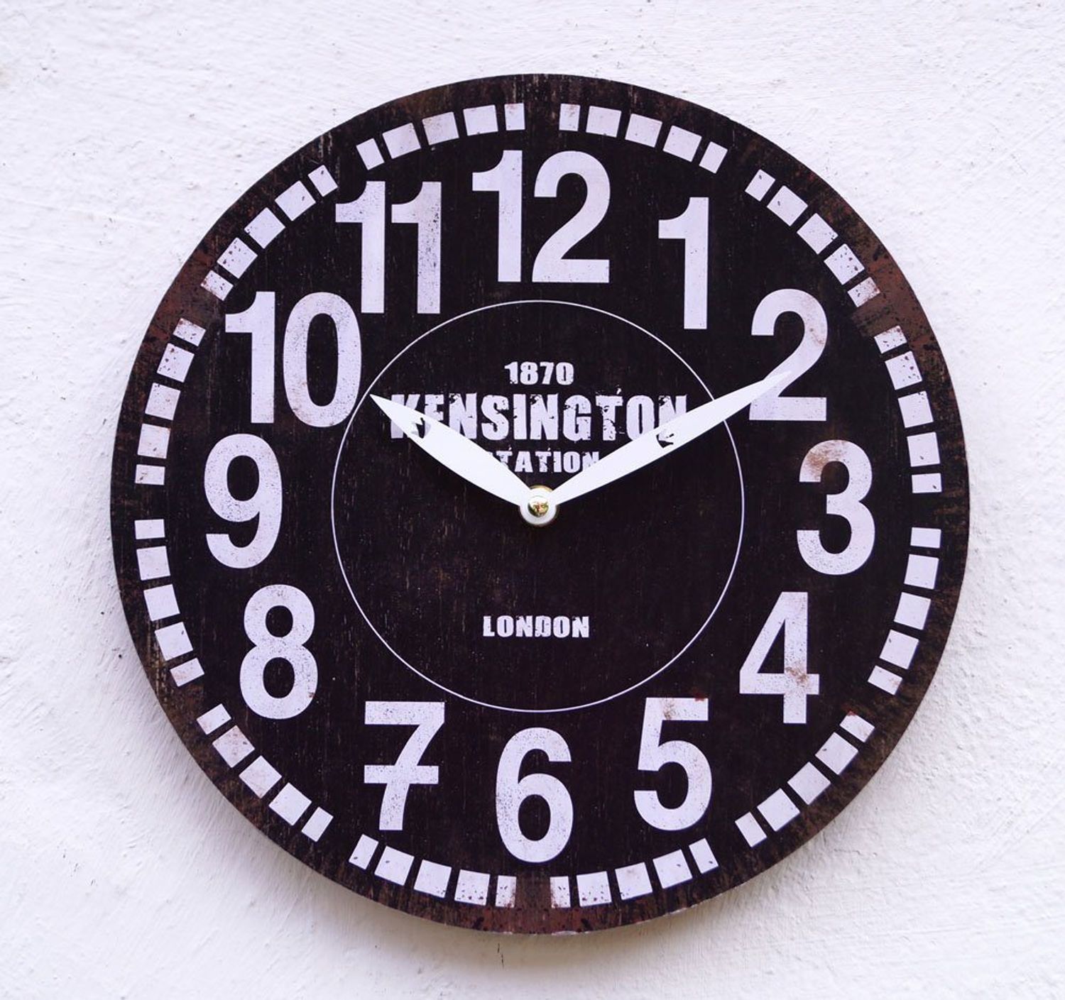 LB H&F Lilienburg Wanduhr Uhr Wand Küche Vintage Wanduhr große Ziffern analog Wanddeko Bild 1