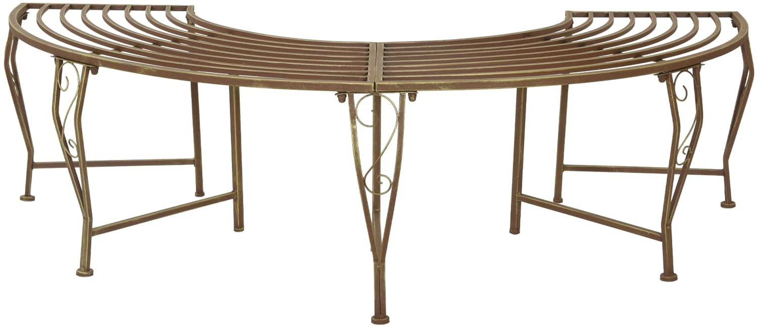 vidaXL Baumbank 4-Sitzanzahl 160 x 80 x 44 cm Stahl Antikbraun 42029510 Bild 1