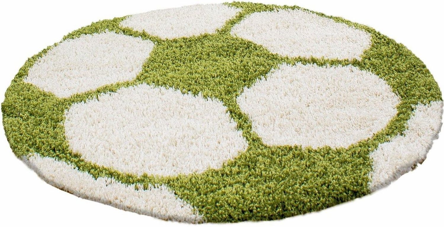 Ayyildiz Teppiche Kinderteppich Fun 6001, rund, Höhe: 30 mm, Fußball Design Bild 1