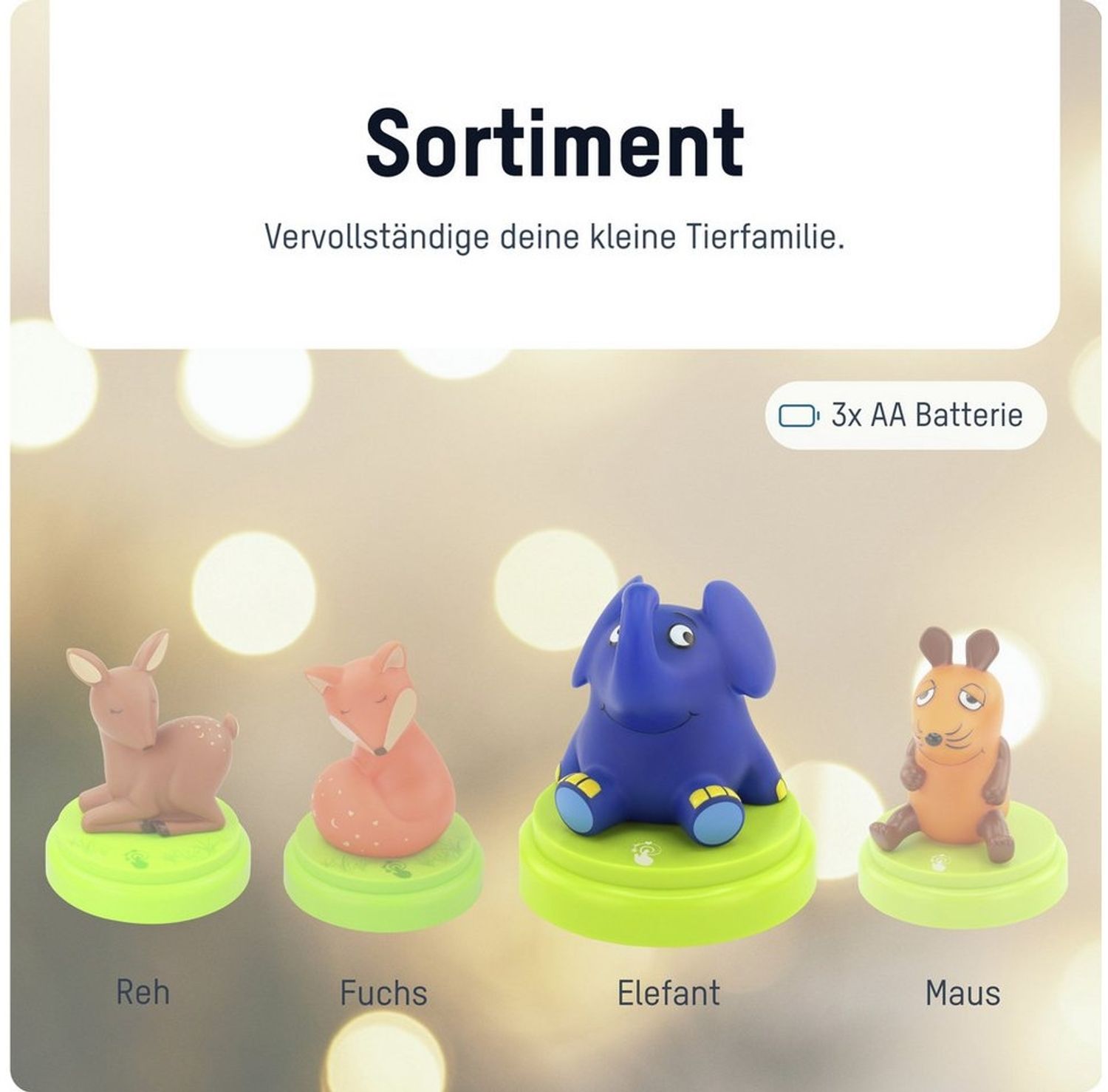 DieMaus LED Nachtlicht Elefant mit Sensor Bild 1