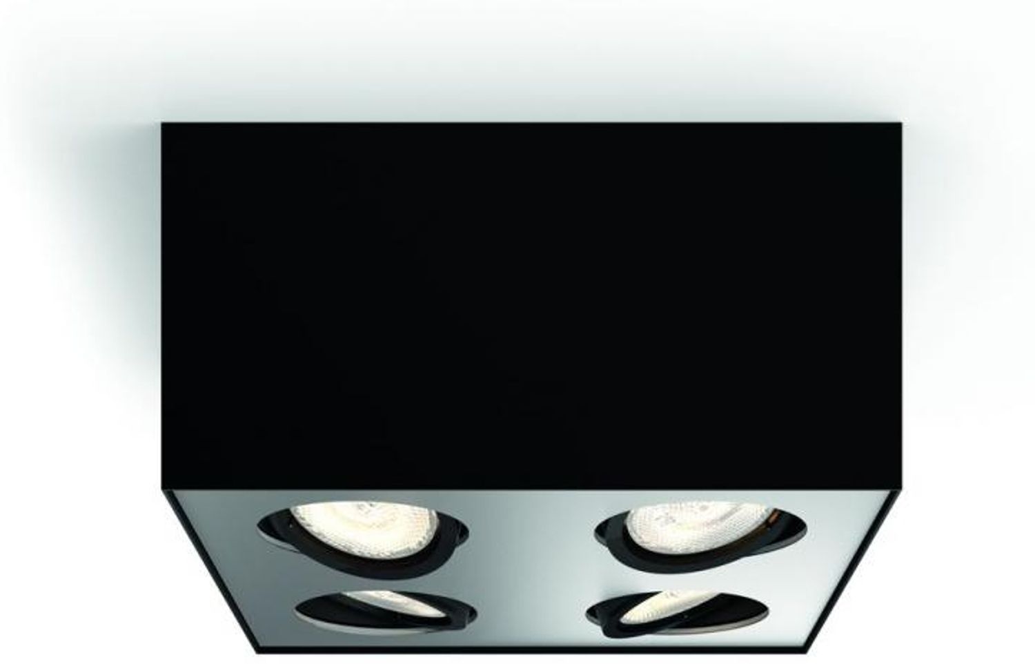 Esszimmerleuchte Box 20,2x20,2 cm schwarz 4-flammig quadratisch Bild 1