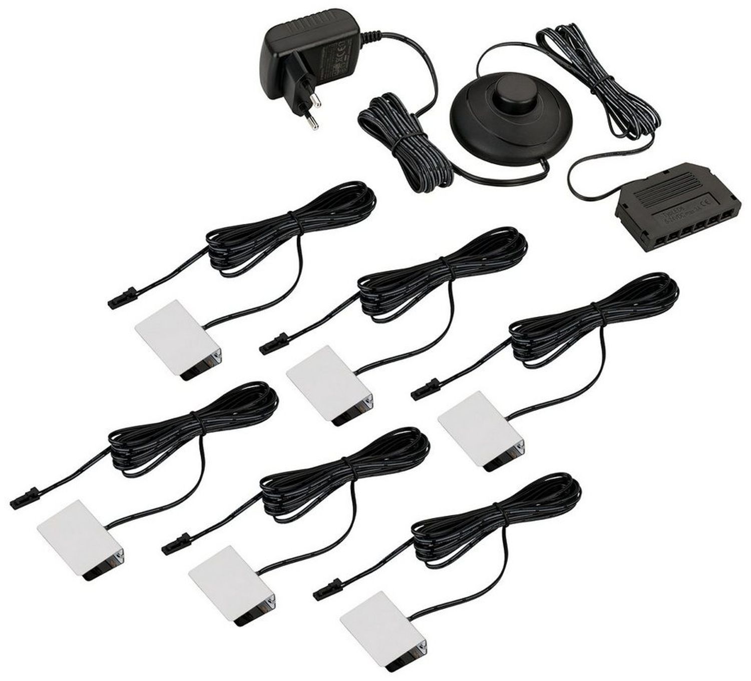 SEBSON Aufbauleuchte LED Vitrinenbeleuchtung 6er Set 12V - Glaskantenbeleuchtung warmweiß Bild 1